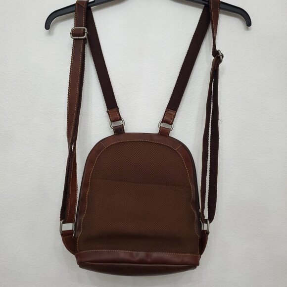 Jack Georges Voyager Floral Embossed Genuine Leather Backpack - Picture 6 of 16